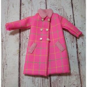 Vintage Barbie Clone Pink Plaid MOD Jacket Coat